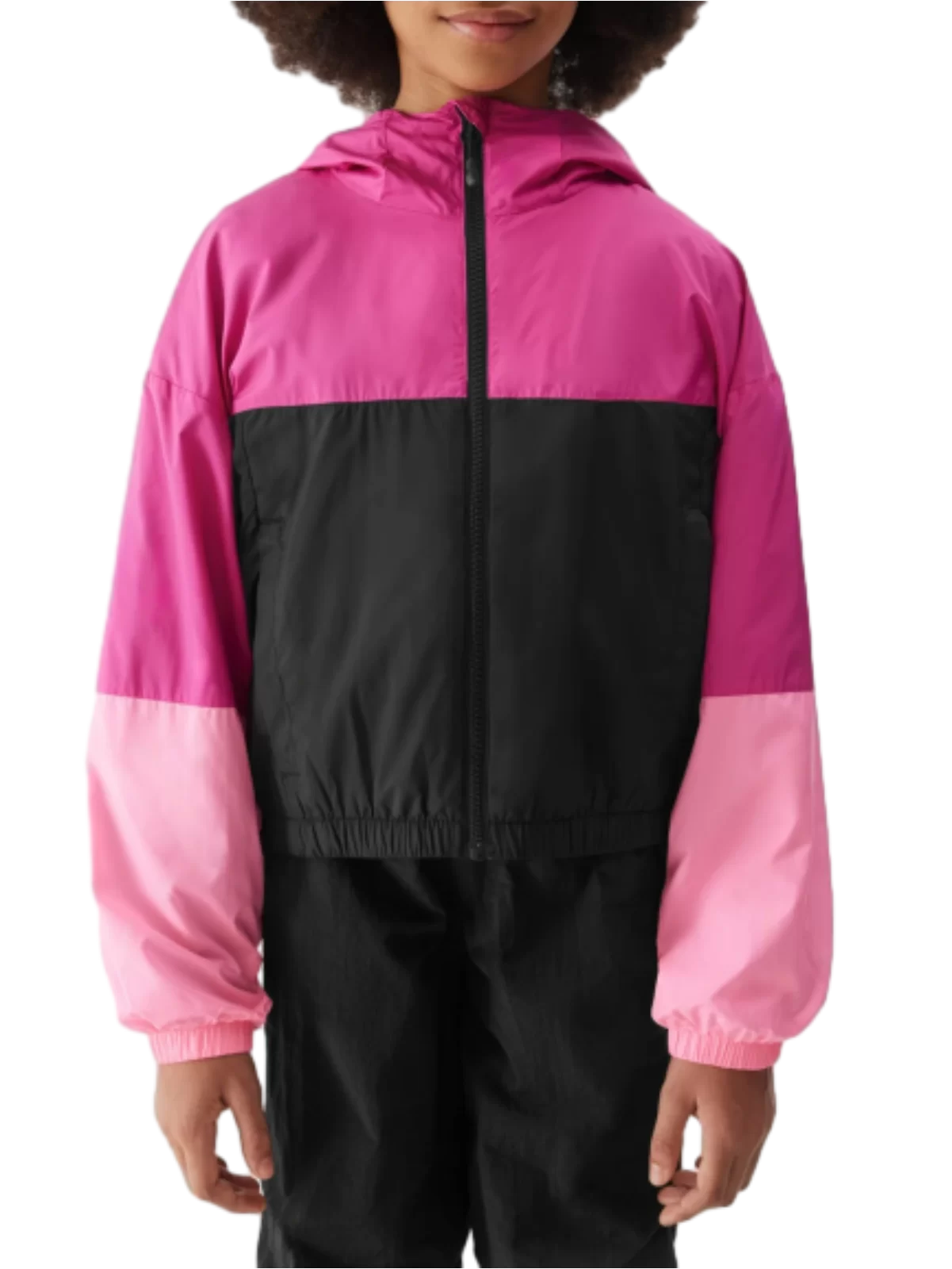 Overgangsjack met capuchon met DWR voor meisjes